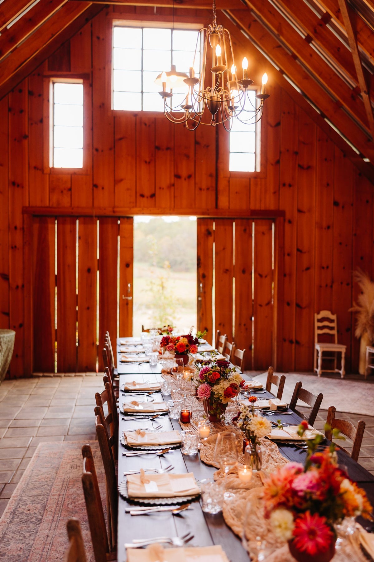 barn dinner table